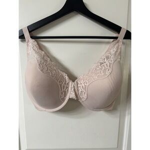 Women's Light Pink Bali Bra With Lace Lightly Lined Underwire Size 40DD